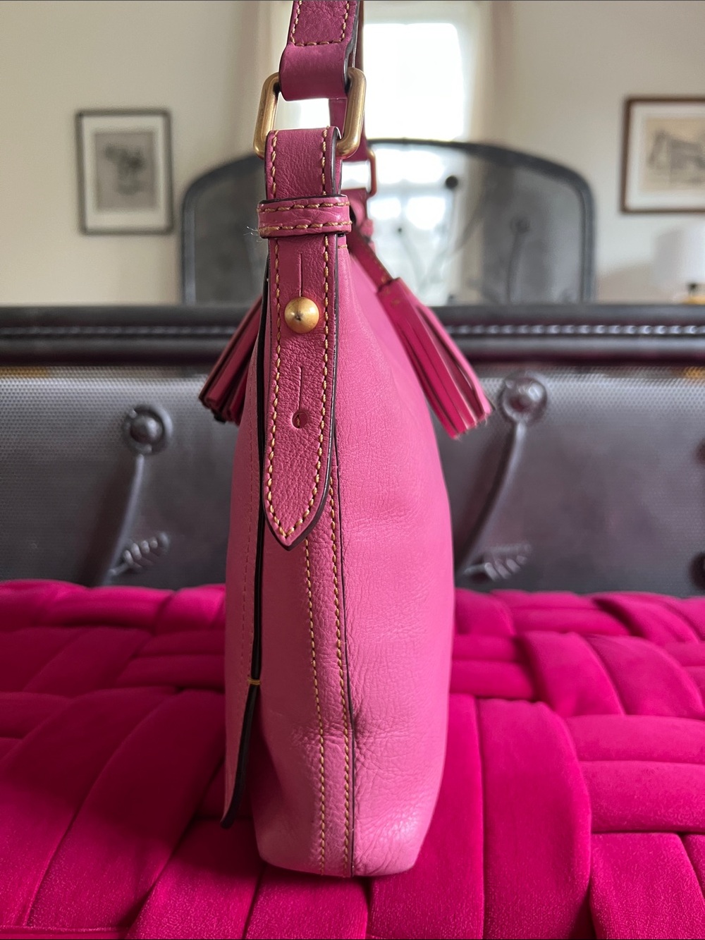 Dooney & Bourke Florentine Leather Huntington Crossbody Bag - Picture 8 of 16